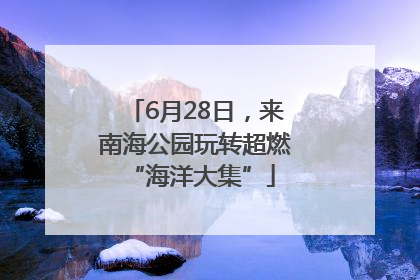6月28日，来南海公园玩转超燃 “海洋大集”