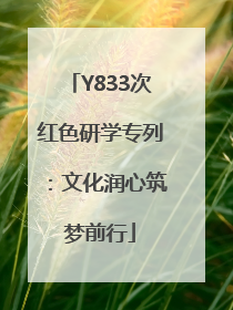 Y833次红色研学专列：文化润心筑梦前行